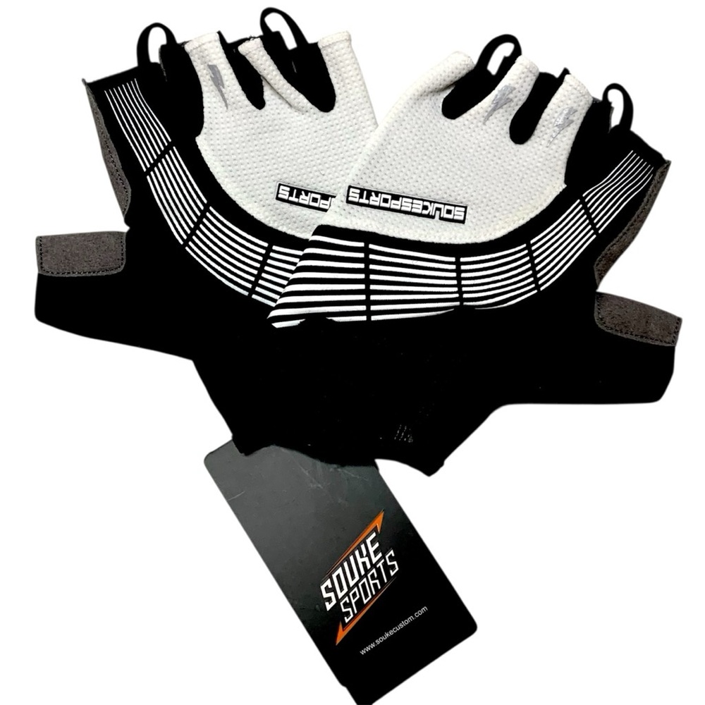 New Souke Sports Padded Half Finger Multisport Cycling Bike Gloves Size Small